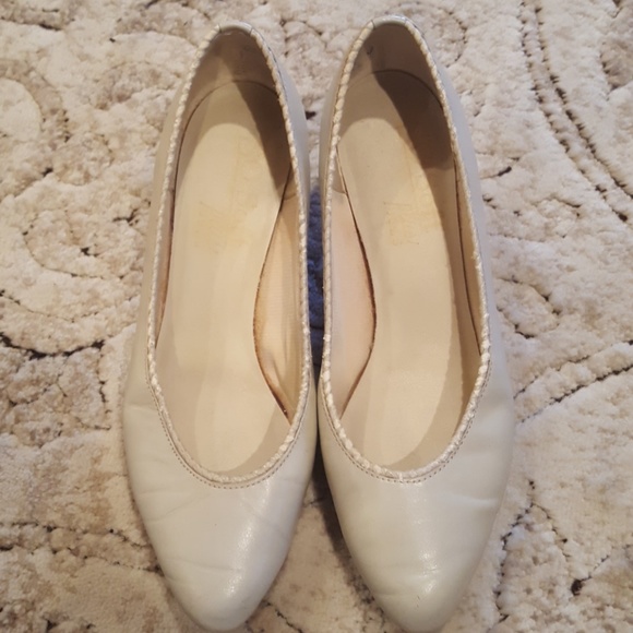 off white kitten heels